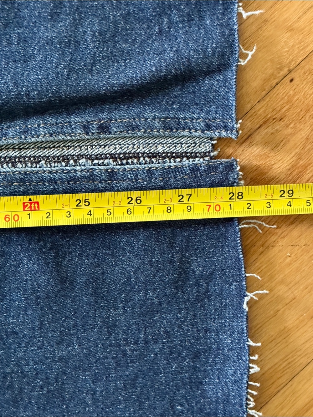 Judy Blue Stretch Denim Pencil Skirt Raw Hem JB2831 Dark Blue Size S - Picture 3 of 9